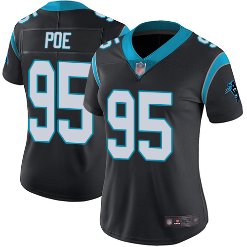 Carolina Panthers Limited Black Women Dontari Poe Home Jersey NFL Football 95 Vapor Untouchable